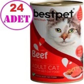 Bestpet 24x400 gr Sığırlı Kedi Konservesi