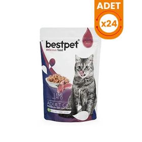 Bestpet 24x85 gr Adult Jelly Pouch Kuzulu Kedi Maması