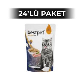 Bestpet 24x85 gr Jelly Pouch Tavuklu Yetişkin Yaş Kedi Maması