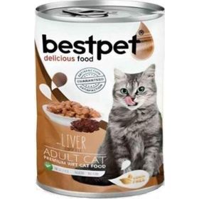Bestpet 400 gr Parça Etli ve Ciğerli Yetişkin Konserve Kedi Maması
