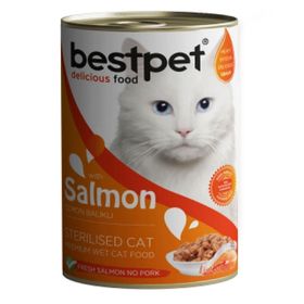 Bestpet 400 gr Sterilised Somonlu Kısırlaştırılmış Kedi Konservesi