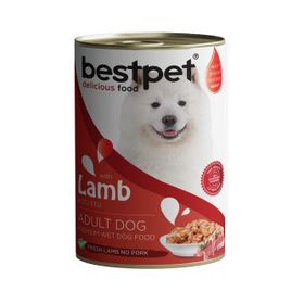 Bestpet 400 gr Yetişkin Köpekler İçin Taze Kuzu Parça Etli ve Soslu Yaş Mama