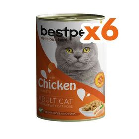 Bestpet 6x400 gr Gravy Parça Tavuk Etli Kedi Konservesi