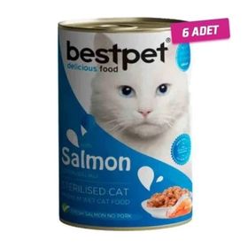 Bestpet 6x400 gr Sterilised Somonlu Kısırlaştırılmış Kedi Konservesi