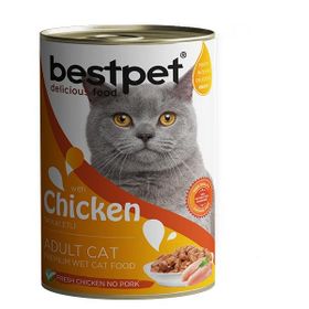 Bestpet 6x400 gr Tavuklu Jöleli Yetişkin Konserve Kedi Maması
