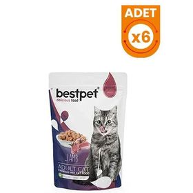 Bestpet 6x85 gr Adult Jelly Pouch Kuzulu Kedi Maması