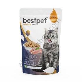 Bestpet 85 gr Tavuklu Jöleli Kedi Pouch Mama