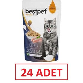 Bestpet Adult Jelly Pouch Tavuklu 24x85 gr Yetişkin Kedi Maması