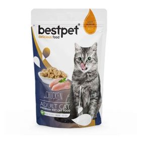 Bestpet Adult Jelly Pouch Tavuklu 85 gr Yaş Kedi Maması
