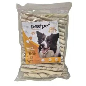 Bestpet Burgu Beyaz Kemik Çubuk 350 gr Köpek Ödülü