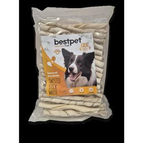 Bestpet Burgu Beyaz Kemik Çubuk 350 gr Köpek Ödülü
