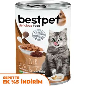 Bestpet Ciğerli Parça Etli ve Soslu 400 gr Yetişkin Kedi Konservesi