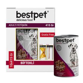 Bestpet Dana Etli 10x415 gr Yetişkin Köpek Konserve