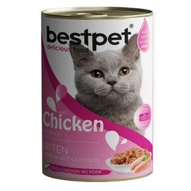Bestpet Gravy Kitten Parça Tavuk Etli 6x400 gr Yavru Kedi Konservesi