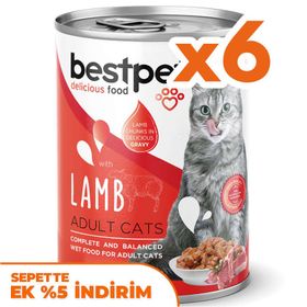 Bestpet Gravy Lamb Parça Kuzu Etli 6x400 gr Kedi Konservesi