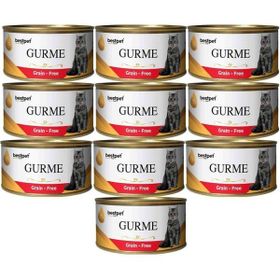 BestPet Gurme 10x100 gr Sığır Etli Kedi Konservesi