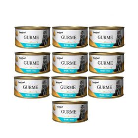 Bestpet Gurme 10x100 gr Ton ve Hamsi Parça Etli Kedi Konservesi