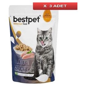 Bestpet Jelly Pouch Tavuklu 3x85 g Kedi Maması