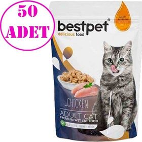 Bestpet Jelly Pouch Tavuklu 50x85 g Yetişkin Kedi Maması