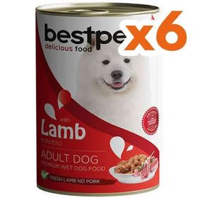 Bestpet Kuzu Etli Parça Etli ve Jöleli 6x400 gr Köpek Konservesi
