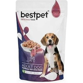 Bestpet Kuzu Parça Etli 24x100 gr Yetişkin Köpek Yaş Mama