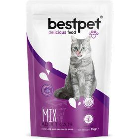 Bestpet Mix Tavuk Etli Kuzu Etli Balıklı 10x1 kg Yetişkin Kedi Kuru Mama