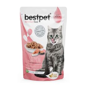 Bestpet Pouch Jelly Sterilised Somon Balıklı 6x85 gr Kısırlaştırılmış Kedi Yaş Maması