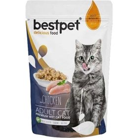 Bestpet Pouch Tavuklu 85 gr Yetişkin Kedi Konservesi