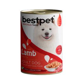 Bestpet Püre Kıyılmış Kuzu Etli 24x400 gr Konserve Köpek Maması