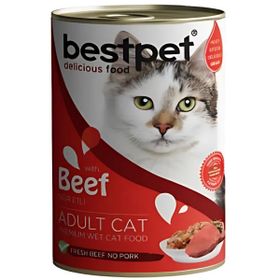 Bestpet Sığır Etli 12x400 GR Yetişkin Kedi Konservesi