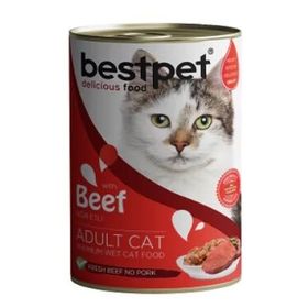 Bestpet Sığır Etli 12x400 GR Yetişkin Kedi Konservesi