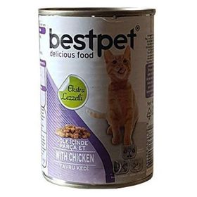 Bestpet Soslu Parça Tavuk Etli 400 gr Yetişkin Kedi Konserve