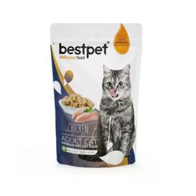 Bestpet Tavuk Etli Tahılsız 12x85 gr Tavuklu Yetişkin Kedi Yaş Maması