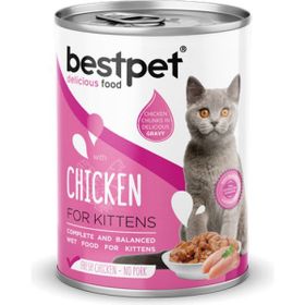 Bestpet Tavuklu Yavru 12x400 gr Kedi Yaş Mama