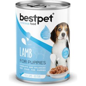 Bestpet Taze Kuzu Parça Etli ve Soslu 12x400 gr Yavru Köpek Yaş Mama