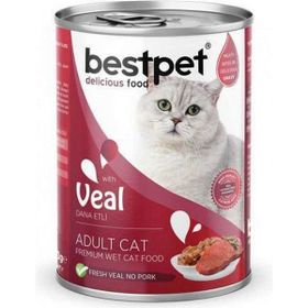 Bestpet Yetişkin Geyikli 12x400 gr Yaş Kedi Mama