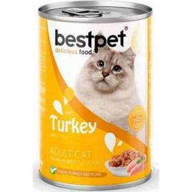Bestpet Yetişkin Hindili 12x400 gr Yaş Kedi Mama