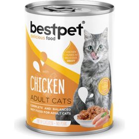 Bestpet Yetişkin Tavuklu 12x400 gr Yaş Kedi Mama