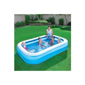 Bestway 12819 211x132x46 CM Büyük Boy Dikdörtgen Şişme Aile Havuzu