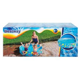 Bestway 3 Halka Okyanus Canlıları Desenli Yuvarlak Havuz