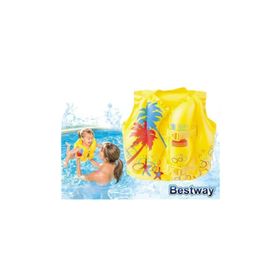 Bestway 32069 Sarı Tropikal 3-6 Yaş Desenli Can Yeleği