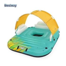 Bestway 43407 Hydro Force Tenteli 300x275 CM Büyük Boy Yüzen Ada Yatak