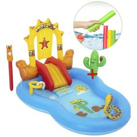 Bestway 53118 Wild West Kaydıraklı Fıskiyeli Aksesuarlı AquaPark Şişme Eğlence Havuzu