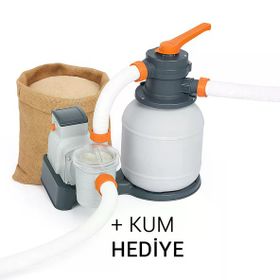 Bestway 58497 6056 lt İntex Havuzlarla Uyumlu Kum Filtreli Devirdaim Motoru