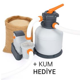 Bestway 58499 8327 lt İntex Havuzlarla Uyumlu Kum Filtreli Motoru