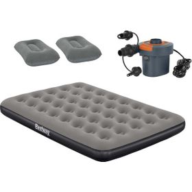 Bestway 671GZ El Pompası + Yastık ve 2 Kişilik Şişme Yatak