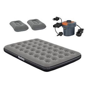 Bestway 671GZ El Pompası + Yastık ve 2 Kişilik Şişme Yatak