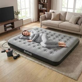 Bestway 671HCBW147 203X183x22 cm Ultra King 3 Kişilik Elektrikli Pompa ve Şişme Yatak