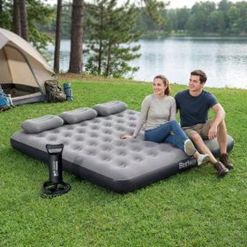 Bestway 671HCBW149 203X183x22 cm El Pompası Ve Yastık Ultra King 3 Kişilik Şişme Yatak