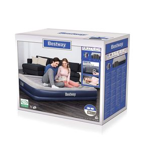 Bestway 67630 203x152 cm Gri 2 Kişilik Yüksek Pompalı Şişme Yatak